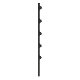 SYS-POST-3B - Poste para Cerca Electrificada / Acero Galvanizado Cal. 18 / 1.2 m (3.9 ft) / 5 Aisladores de Paso / Pintura Electrostática Negra / Fijación en Concreto