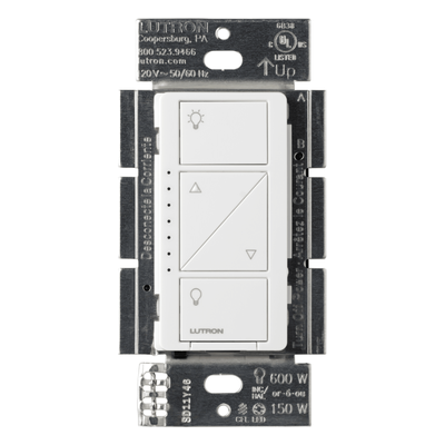 PD10NXD - Atenuador de Pared Inteligente / 120 V / LED 250 W / Incandescente-Halógeno 1000 W / MLV 1000 VA / RF 9 m (29.5 ft) a 18 m (59.1 ft) / Neutro Opcional / Pico y Smart Bridge