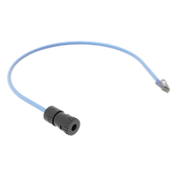 FC-ICCP0.5MBU - Cable de Conexión Jack a Plug RJ45 / Cat 6A / CMP Plenum / 0.5 m (1.64 ft) / Azul