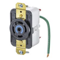 HUB-HBL-2810-ST - Receptáculo Industrial de Media Vuelta / 30 A / 120/208 V CA / 4 Polos / 5 Hilos / NEMA L21-30R / Interior Seco