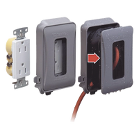 HUB-ML500G - Cubierta impermeable / 1 entrada / Montaje horizontal-vertical / Servicio pesado / Expandible / 74.41 in³ / NEMA 3R / 6.14 x 4.04 x 3 in