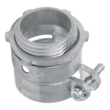 ANC-FXR-12 - Conector Recto para Tubo Flexible / 1/2" (13 mm) / Diámetro 27 mm / Longitud 35 mm / Acabado Bruñido / Contratuerca Integrada