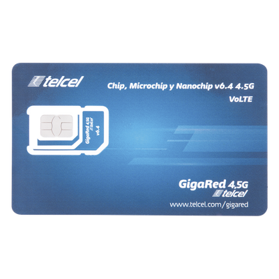 SIM10GBTELCEL - SIM de Datos Móviles / 10 GB Mensuales / 1 Año de Servicio / Red 3G/4G / Roaming Estados Unidos y Canadá