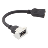 MX-HD2.0-02 - Adaptador HDMI / Pigtail Hembra-Hembra / 4K UHD / HDMI 2.0 / Faceplate 2 Salidas / 0.61 m (2 ft) / Blanco