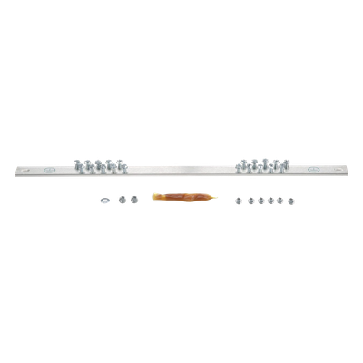 RGRB19U - Barra de Conexión a Tierra / 19' (483 mm) / 20 Orificios / Tornillos #12-24 Incluidos / EIA-310 / TIA-942