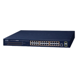 GS-4210-24P2S - Switch PoE Administrable Capa 2 / 24 Puertos Gigabit / 2 SFP / 52 Gbps / Jumbo Frame 9K