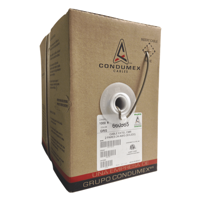 660565 - Cable Telefónico / 4 Conductores 24 AWG / 305 m (1000 pies) / 2 Pares Trenzados / CMR Interior