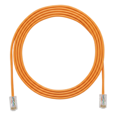 UTP28X20OR - Cable de Parcheo UTP / Cat6A / 500 MHz / 28AWG Diámetro Reducido 4.7 mm / CM/LSZH / PoE 802.3bt / 6.1 m (20 ft) / Naranja