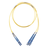 F92ERLNSNSNM005 - Jumper de Fibra Óptica / Monomodo OS2 9/125 / LC-SC Duplex / OFNR Riser / LSZH / 5 m (16.40 pies) / Amarillo