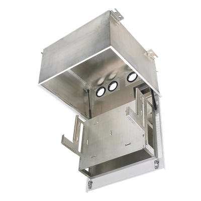 PZICEA - Gabinete de Techo Plenum / 2 UR Equipo Activo / 6 UR Parcheo / Acero / Blanco