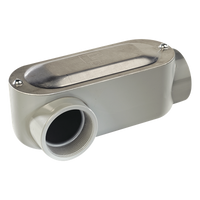 OLR-0100C - Caja de Registro Ovalada / 1 1/4" (31.8 mm) / Tipo LR / Aluminio Diecast / NPT Conduit / 512.7 cm³