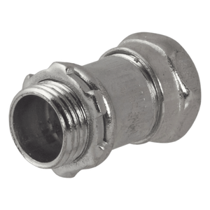 HUB-2904 - Conector Recto Compresión / Acero Galvanizado / Pared Delgada 1" / 48.26 mm (1.9 in) Largo / 41.65 mm (1.64 in) Diámetro / 0.11 kg (0.26 lb)