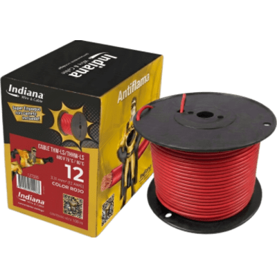 SLY-308-RED/100 - Cable THW-LS / Calibre 12 AWG / 19 Hilos / 90°C Seco / 75°C Mojado / Bobina 100 m (328 ft)