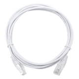 LP-UT6-300-WH28 - Cable de Parcheo Slim UTP Cat6 / 3 m (9.84 pies) / 28 AWG / Blanco / Sin Blindaje / 1 Gbps+