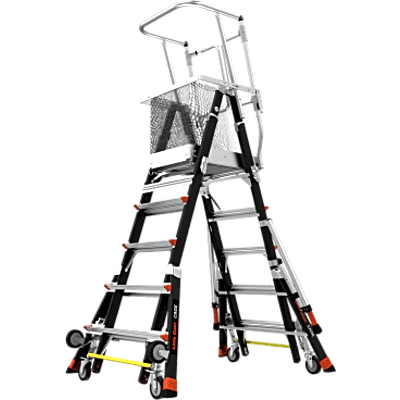 CAGE-ADJ-59 - Escalera con Jaula de Seguridad de 5-9 ft (1.5-2.74 m)/ Tipo IAA / Capacidad 375 lbs (170 kg) / Control de Descenso.