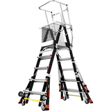CAGE-ADJ-59 - Escalera con Jaula de Seguridad de 5-9 ft (1.5-2.74 m)/ Tipo IAA / Capacidad 375 lbs (170 kg) / Control de Descenso.