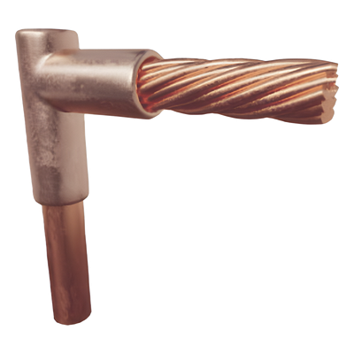 TGM-CTV-5/8R-4 - Molde para Soldadura Exotérmica / Tipo L / Tope Varilla 5/8 in (0.52 ft) / Cable 4 AWG / Carga #65