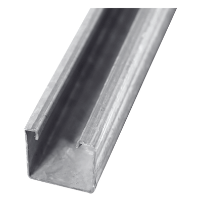 ANC-USE4X4 - Canal Sólido / 4 x 4 cm (1.6 x 1.6 in) / Acero Pregalvanizado 1.5 mm / Refuerzos Longitudinales / 1.5 kg/m / Compatible C20 y C30