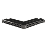 Z6AS-PNLA-U48K - Patch Panel / Blindado / Cat 6A / 48 Puertos / 1U / Angulado / PoE+