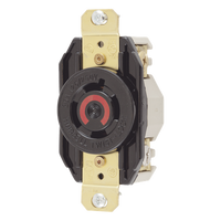 HUB-HBL-2410 - Receptáculo Industrial con Bloqueo de Media Vuelta / 20 A / 125/250 V CA / 3 Polos 4 Hilos / NEMA L14-20R / IP20