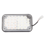 XLTE595RW - Luz de Advertencia LED / 6x4 pulgadas / Bicolor Rojo/Claro / 66 LED / 12 VCC / 10 Modos de Destello / Montaje Permanente