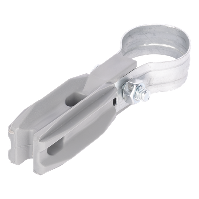 SFABRAZADERA1PG - Aislador de Paso o Esquina / Abrazadera 1 Pulgada (25 mm) / Resina Virgen 100% / Acero Galvanizado / Anti-Arqueo / Bolsa 100 Unidades
