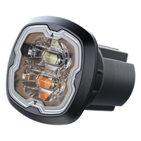 SPF16RB - Luz de Advertencia Empotrable / 6 LED Dual Color Rojo/Azul / Homologación ECE R65 Clase I / IPX7 / SAE J595 Clase 1