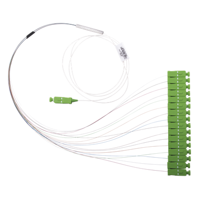 FPONCS1X16 - Divisor Óptico PLC / 1x16 / Conectores SC/APC / Pérdida de Inserción 14.2 dB / Longitud de Onda 1260-1650 nm / Rango -40 a 85°C