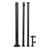 XGA-POLE-6MS - Poste Seccionado para Videovigilancia / 6 m (19.7 ft) / 3 Secciones / Base 140 mm / Espesor 3 mm / Brazo PTZ 500 mm / IP con Sellos / Color Negro