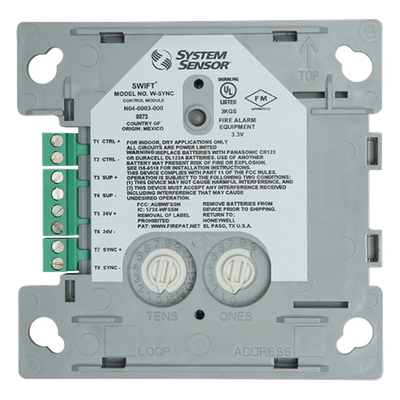 W-SYNC - Módulo de Sincronización Inalámbrico / Frecuencia 902-928 MHz / Malla en Cascada / Hasta 50 Dispositivos / Paneles Notifier, Fire-Lite, Silent Knight, Farenhyt