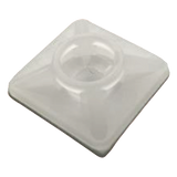 TH-BASE-CIN - Base Autoadherible para Cinchos / 19x19 mm / Nylon Resistente / Temperatura -10°C a 50°C / Paquete 100 Piezas / Orificio Central para Tornillo
