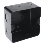 TMK10X10 - Caja de Registro / Acero Galvanizado 1.45-1.50mm / 10x10 cm (3.94x3.94 in) / Incluye Tapa y Tornillos / Negro