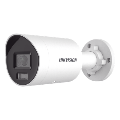 DS-2CD2087G2H-LIU - [Dual Light + ColorVu] Bala IP 8 Megapixel (4K) / Lente 2.8 mm / 40 mts IR + 40 mts Luz Blanca /  Microfono Integrado / Exterior IP67 /   WDR 130 dB / ACUSENSE (Filtro de Falsas Alarmas) / Captura Facial / PoE / Metal / ACUSEARCH