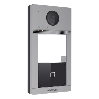 DS-KV8113-WME1(C) - Videoportero IP / 2 Megapixel / PoE / IP65 + IK08 / 1 Departamento / Lector Mifare / 2 Puertas / 6 Monitores / Visión Nocturna IR 3m / Ángulo 129°