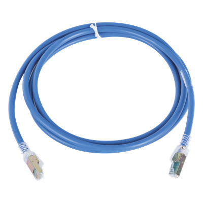 ZM6A-07-06B - Patch Cord Cat6A UTP / CM / 2.13 m (7 ft) / 23 AWG / 10GBASE-T / PoE+ / UL2043 / Azul