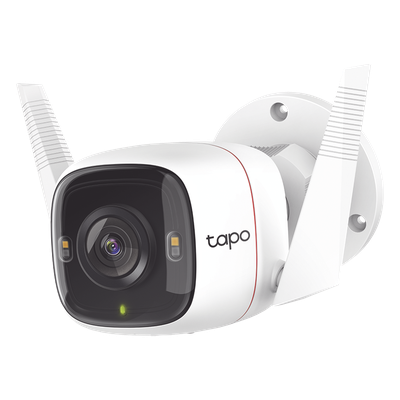 TAPO-C320WS - Cámara Bala IP / 4 Megapixel 2K QHD / Wi-Fi 2.4 GHz / Ethernet 10/100 Mbps / IR 30 m (98.4 ft) / Starlight Color / IP66 / Audio Bidireccional / Micro SD 256 GB