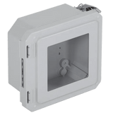 Caja Impermeable De Fibra De Vidrio, 6.77" (17.19cm) Alto x 6.77" (17.19cm) Ancho x 4.06" (10.31cm) Profundidad, Con Ventanilla, Listado UL/cUL, Hecho En EE.UU, Serie EnviroArmour®