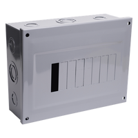 C2Q08S - Centro de Carga / 8 Polos / 100 A / 1 Fase 3 Hilos / 120/240 V AC / 60 Hz / Sobreponer / 9.4 x 7.3 x 3.0 in