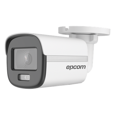 B8-TURBO-C - Cámara Bala TURBOHD / 2 Megapíxeles / ColorVu 24/7 / Luz Blanca 20 m (65.6 ft) / Lente 2.8 mm / IP67 / Multitecnología
