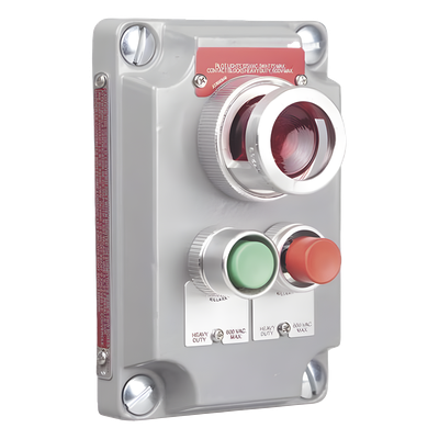 HUB-XCS-0A15 - Cubierta para Estación de Control / 2 Botones Pulsadores Rojo-Verde / Luz Piloto Roja / Áreas Clasificadas Clase I Div 1&2 / NEMA 7(C,D) 9(E,F,G)