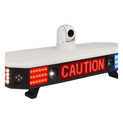 PL100 - Sistema de Luces de Emergencia para Vehículos Policiales / 8 Cámaras HD AI / PTZ 30x / 6 TOPS / 4G/5G / Sirena 100W / Pantalla LED / RGB 20,000 h