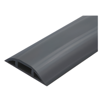 FLEXIDUCTHO-BK - Canaleta flexible / PVC auto-extinguible / Media caña / 2.5m (8.2 pies) / 100kg carga / Área 305mm²