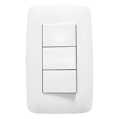 JTL-B72-09 - Apagador Triple de 127 V ~60 HZ 10 A / Color Blanco.