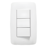 JTL-B72-09 - Apagador Triple de 127 V ~60 HZ 10 A / Color Blanco.