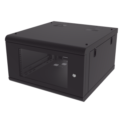 SR-1906-GN2G - Gabinete de Pared / 6U / 19 in / 635 mm (2.08 ft) Profundidad / Cristal Templado / Acero Calibre 18 / 100 kg Carga
