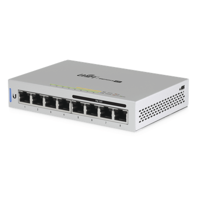 US-8-60W - Switch administrable capa 2 / 8 puertos Gigabit / 4 puertos PoE 802.3af / 60W / 0.49 x 0.33 x 0.10 ft
