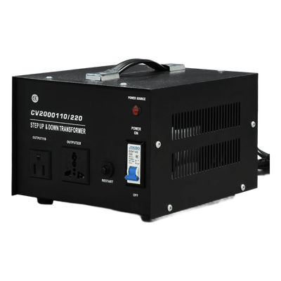 CV-2000-110/220 - Convertidor de Voltaje / 2000 VA / 110 Vca / 220 Vca / Monofásico / Eficiencia ≤98%