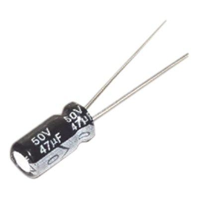 0047M0050V - Capacitor Electrolítico de Aluminio, Radial de 47 µFd, 50 Vcc, 105 °C, 6.3 x 11 mm.