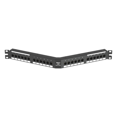 DPA246X88TGY - Panel de Parcheo Angulado / Categoría 6A / 24 Puertos / 1UR / 10GBASE-T / PoE++ 100W