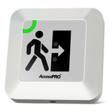 ACCESSK4DTR - Botón de Salida Sin Contacto / Detección Ajustable 4 a 15 cm / Temporizador 0-30 s / RF 433 MHz / Montaje Superficial / Voltaje Dual 12/24 VCC